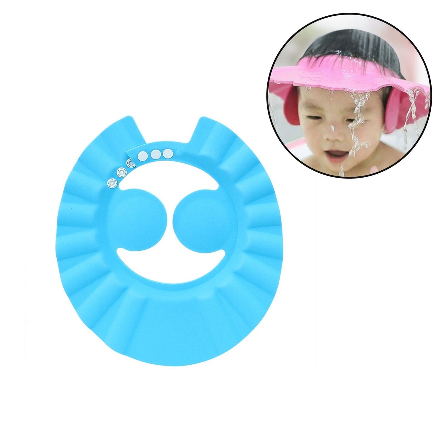 Adjustable Safe Soft Bathing Baby Shower Cap